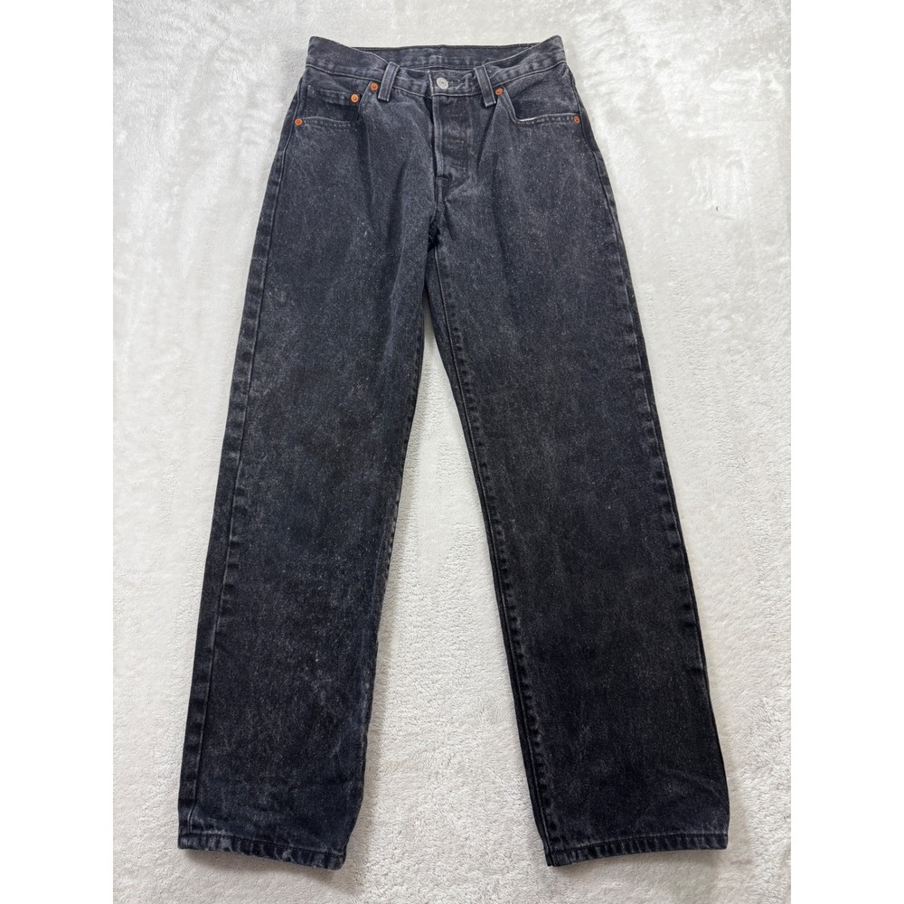 Levi's Womens 501 90s Big E Black Jeans 25 Meas: 27x28.5